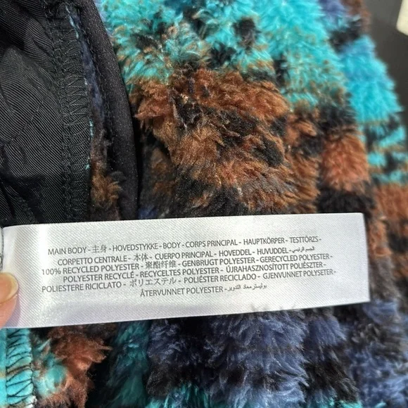 AriatTek Pullover Hoodie,Teddy Bear Fleece,Serape pattern,pockets,snap front - Picture 11 of 12